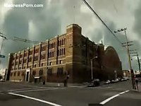 Dildoing and fisting herself in abandoned warehouse