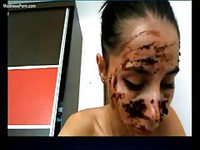 Extreme scat video featuring amateur webcam model