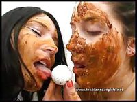 Scat Fetish - Extreme shit play with a brunette poop loving slut