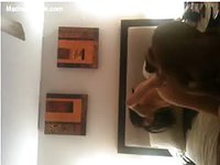 Daring eighteen-year-old girl getting fucked by an animal on her parent's bed