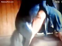 Tattooed Asian bitch with big boobs is getting wildly fucked by a horse