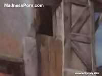 Adorable blonde gets fucked in her wet pussy by an imaginable horse