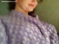 Once innocent redhead teen exposing her giant melons