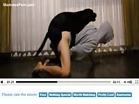 Pure teenage girl in a hoodie getting slammed by a beast
