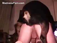 Homemade beastiality movie featuring a happy wife pounded by a K9