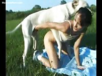 Topscore Porn Zoo - Skinny amateur MILF blowing and banging two animals in this beast sex video