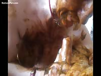 Fuck-hungry BDSM lover gives head to her crappy partner