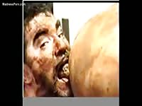 Erotically kissing couple can't do it without shit