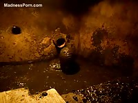 Absolutely insane scat fetish movie features a dude rolling around in a shit filled septic tank