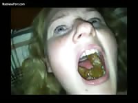 Fat bitch gets some shit from her client