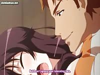 Pretty eighteen year old animated toon babe finds herself being used while left at the office