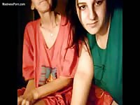 Granny and young teen chatting live on webcam before exposing themselves for strangers