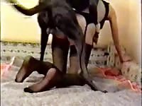 Blond hair milf likes doggy-style