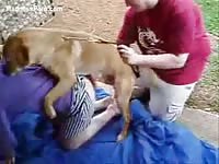 Daring never before seen eighteen year old girl lifts her skirt and takes a huge animal cock