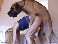 Never before seen filthy college-aged hoe engaging in bestiality with strong dog in this flick