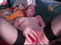 Absent-minded never before seen teen hoe masturbating with a big dildo in this steamy video