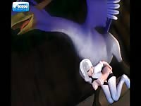 Insane animation sex movie features high-quality sex between a blonde teen and a huge beast