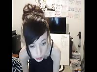 Pure-breasted teen cutie exposes her nice body during her first live streaming cam show