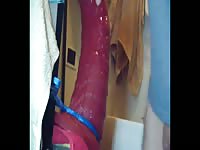 Deprived dude turns to an object insertion to satisfy his desire for deep anal penetration