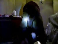 Hardworking dude gets his asshole rammed raw by a large black dog during webcam show