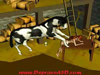 Agile never recorded before teen toon gets drilled by horse in this animation bestiality video