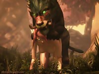Insane quality animation movie features a giant creature slamming a petite big tit girl good