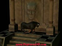 Sensational quality animated fucking movie features enormous black bull screwing toon hoe