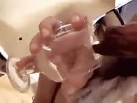 Sperm thirsty tramp empties dogs balls