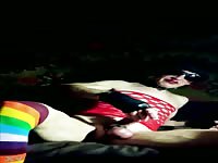 Dirty slut masturbates 
