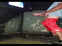 Wildjay jacking off at a Houston porn theater