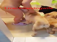 Chinese wife got trouble in the bathroom 1