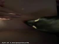 real teen lets her puppy get a taste