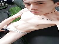 Outside again